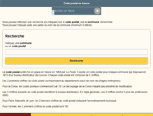 Tablet Screenshot of codes-postaux.org